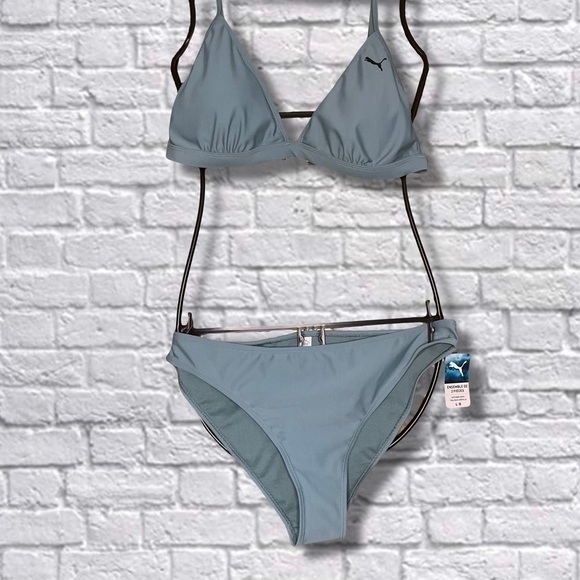 Puma Lined Stretch Fabric Bikini Swimsuit Bottom - Picture 2 of 7